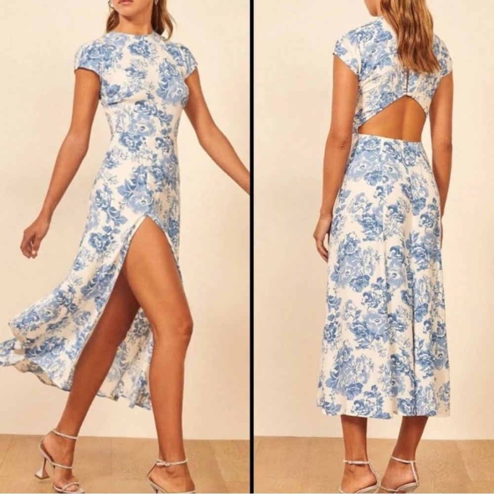 Reformation Gavin dress in Olympia